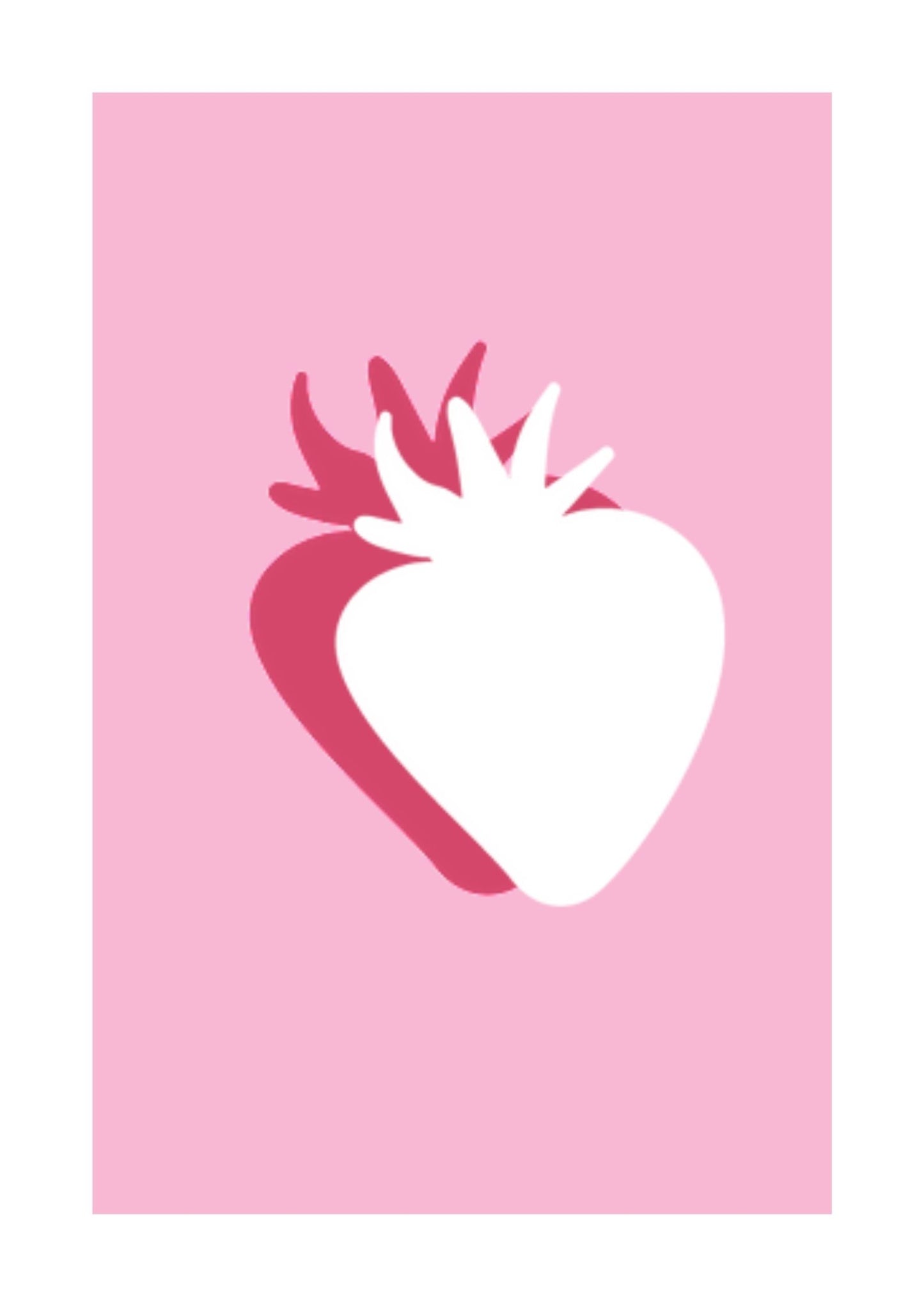 Fuzzy Strawberry - Plastic Print