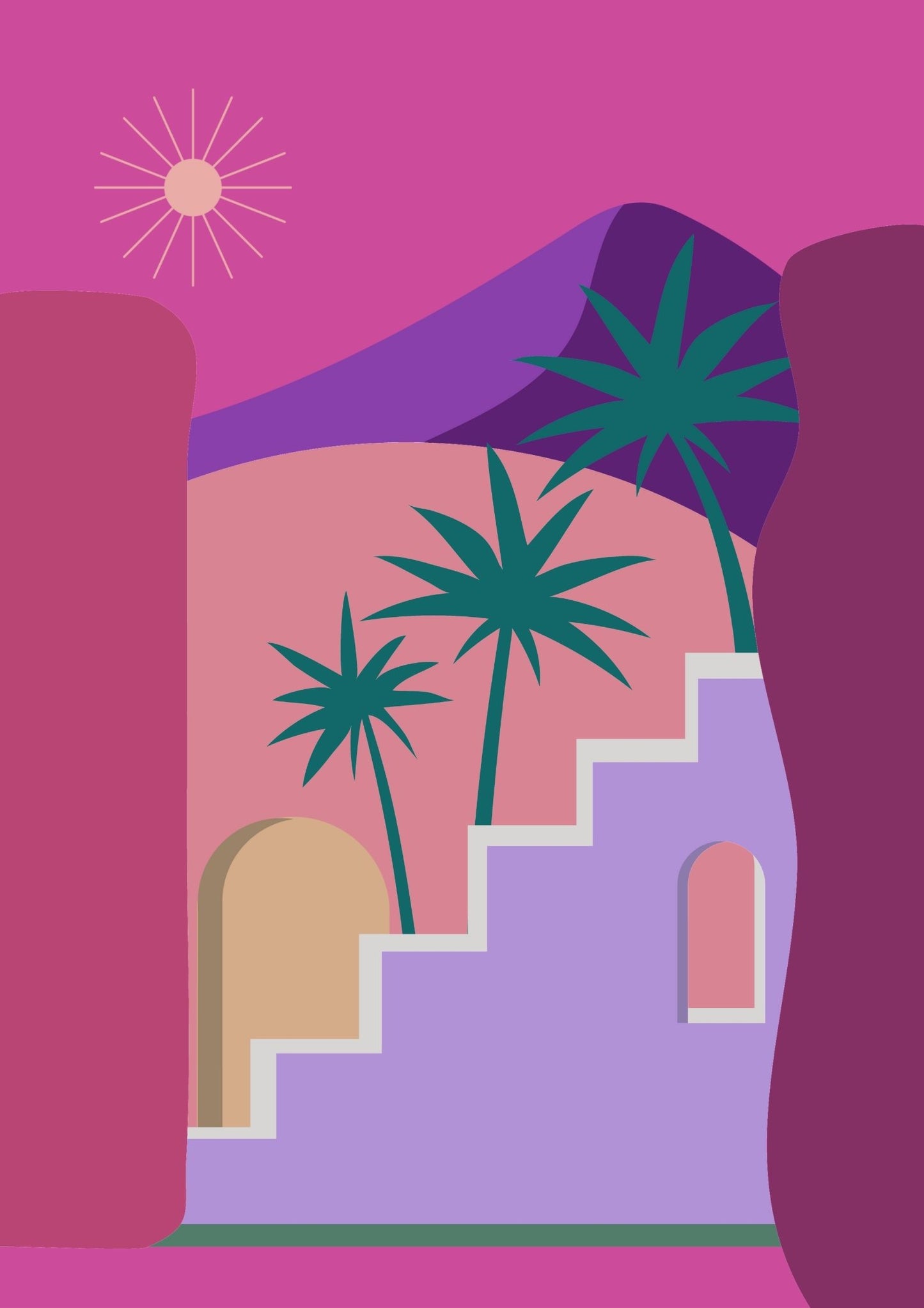 Pink Scape - Digital Print