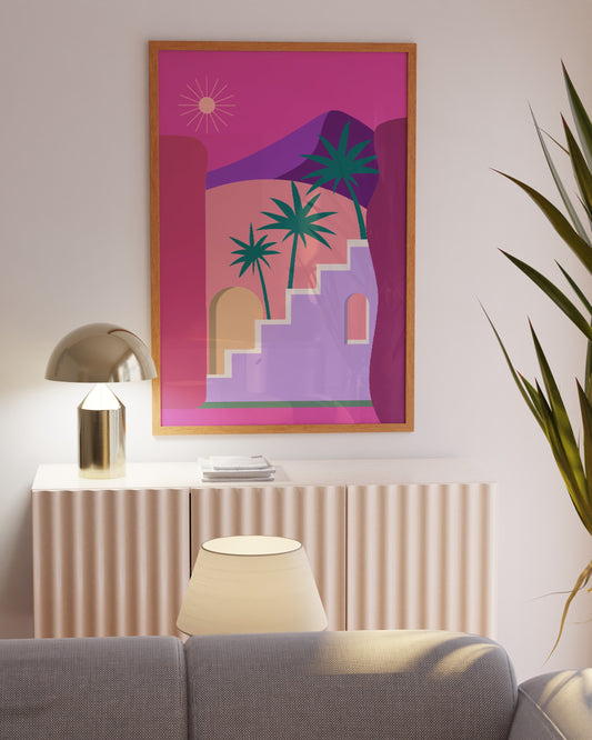 Pink Scape - Digital Print